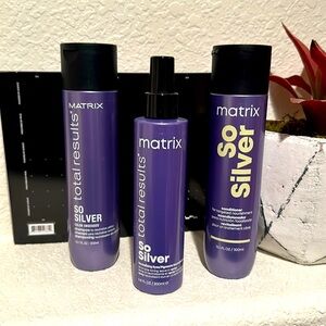 Matrix So Silver set. Shampoo Conditioner 10.1 Fl oz ALL IN ONE leave in…